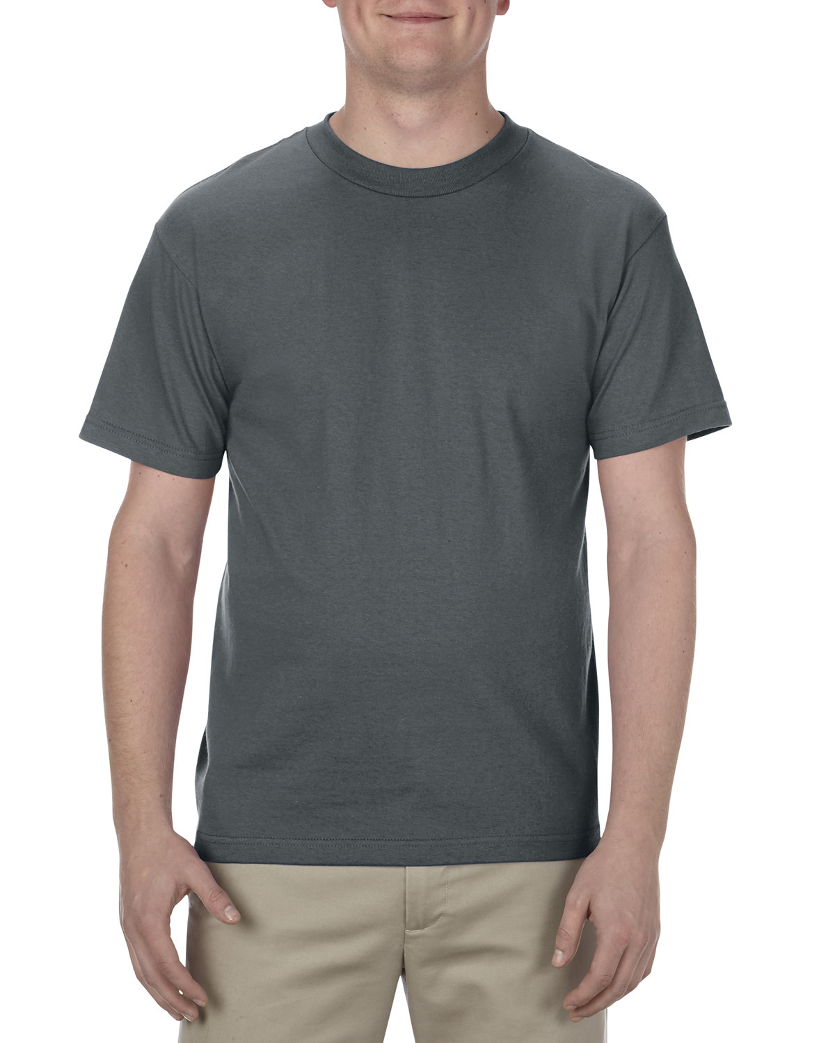 Alstyle Adult 6.0 oz., 100% Cotton T-Shirt CHARCOAL 