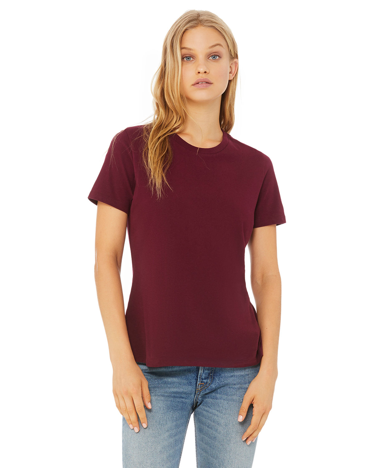 Bella + Canvas Ladies' Relaxed Jersey Short-Sleeve T-Shirt MAROON 