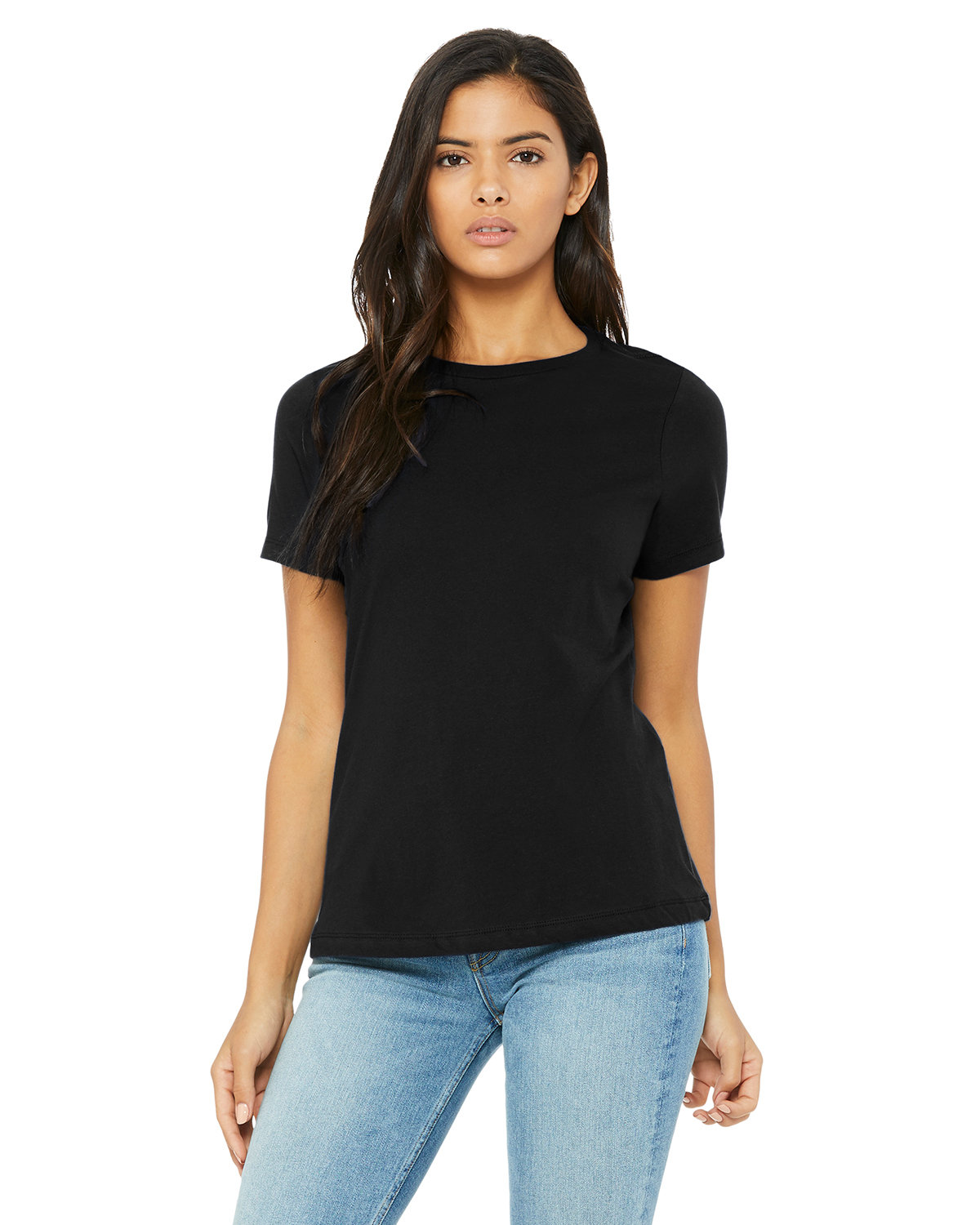 Bella + Canvas Ladies' Relaxed Jersey Short-Sleeve T-Shirt BLACK 