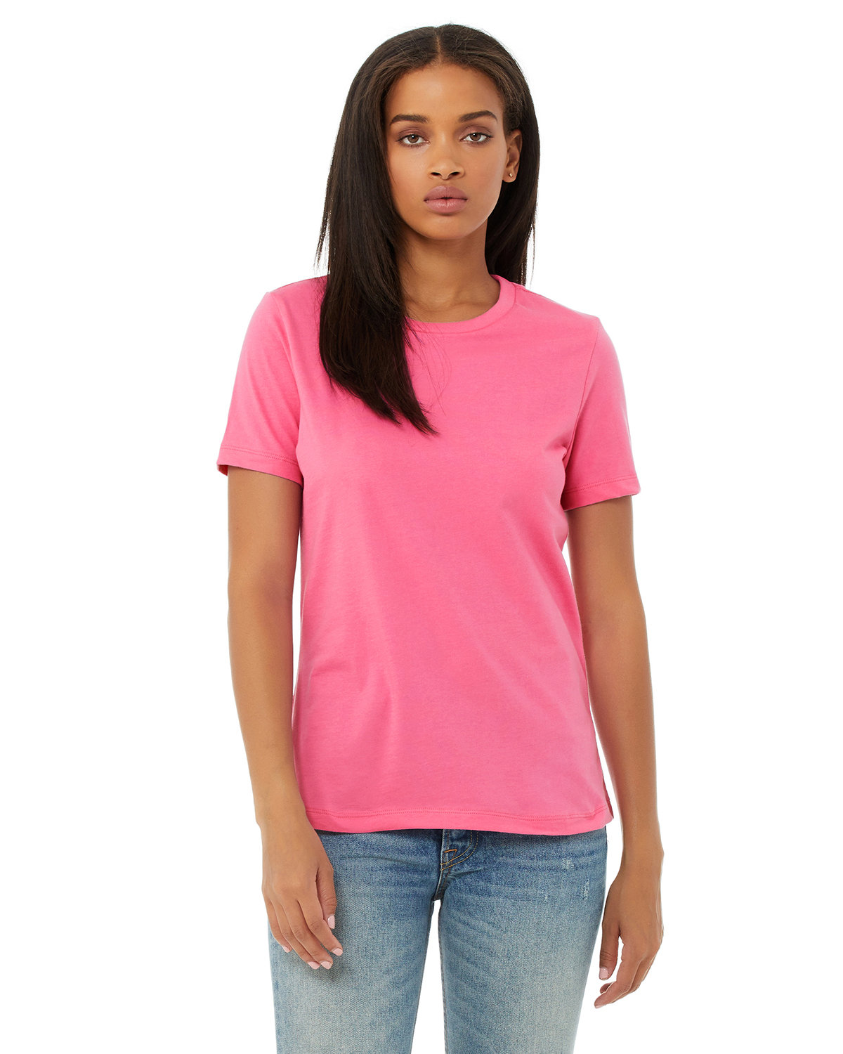Bella + Canvas Ladies' Relaxed Jersey Short-Sleeve T-Shirt CHARITY PINK 