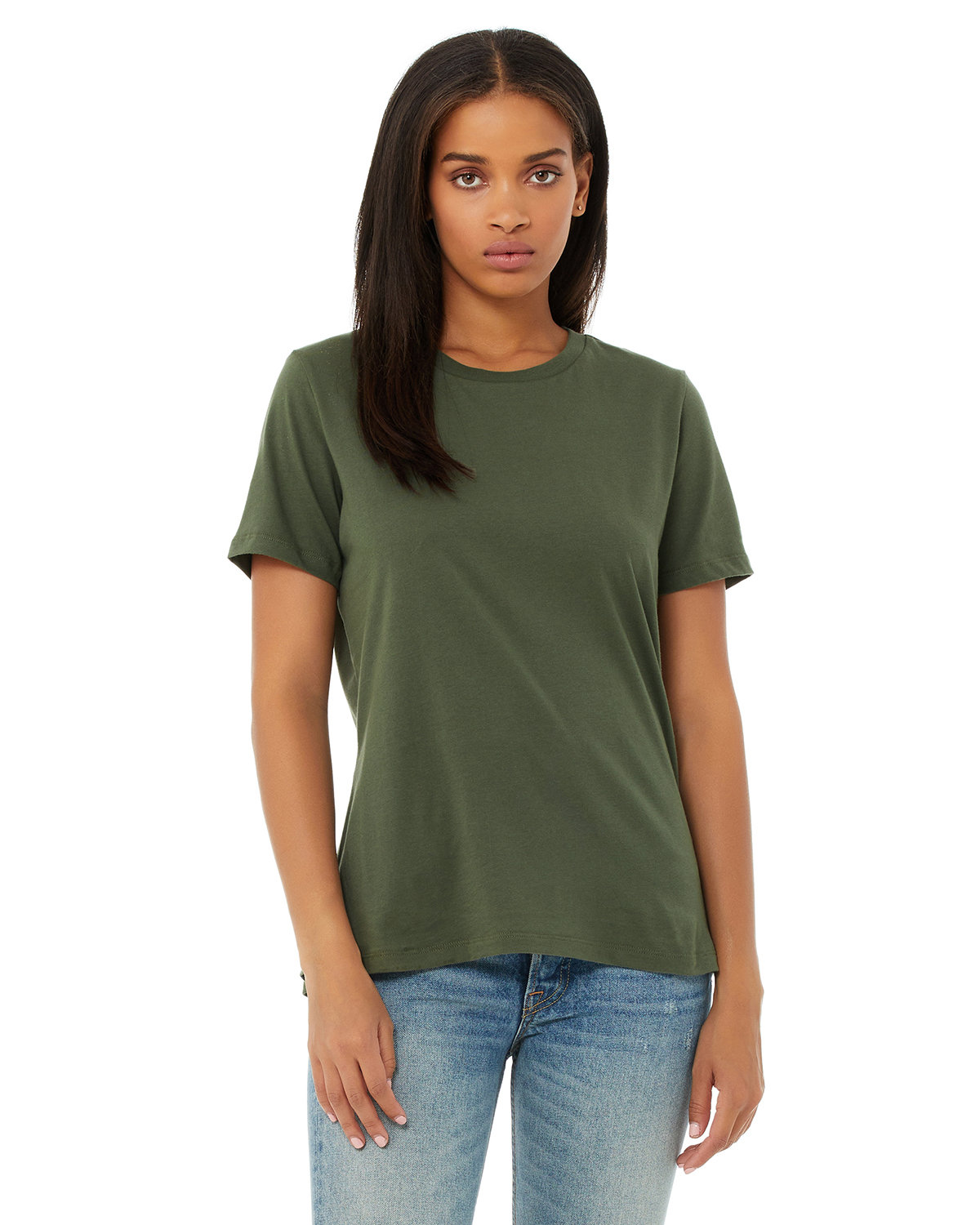 Bella + Canvas Ladies' Relaxed Jersey Short-Sleeve T-Shirt MILITARY GREEN 