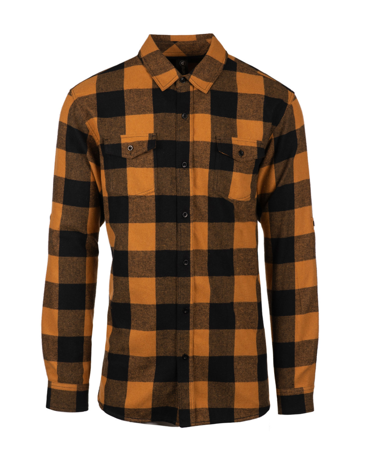Burnside Men's Plaid Flannel Shirt TOBACCO/ BLACK 