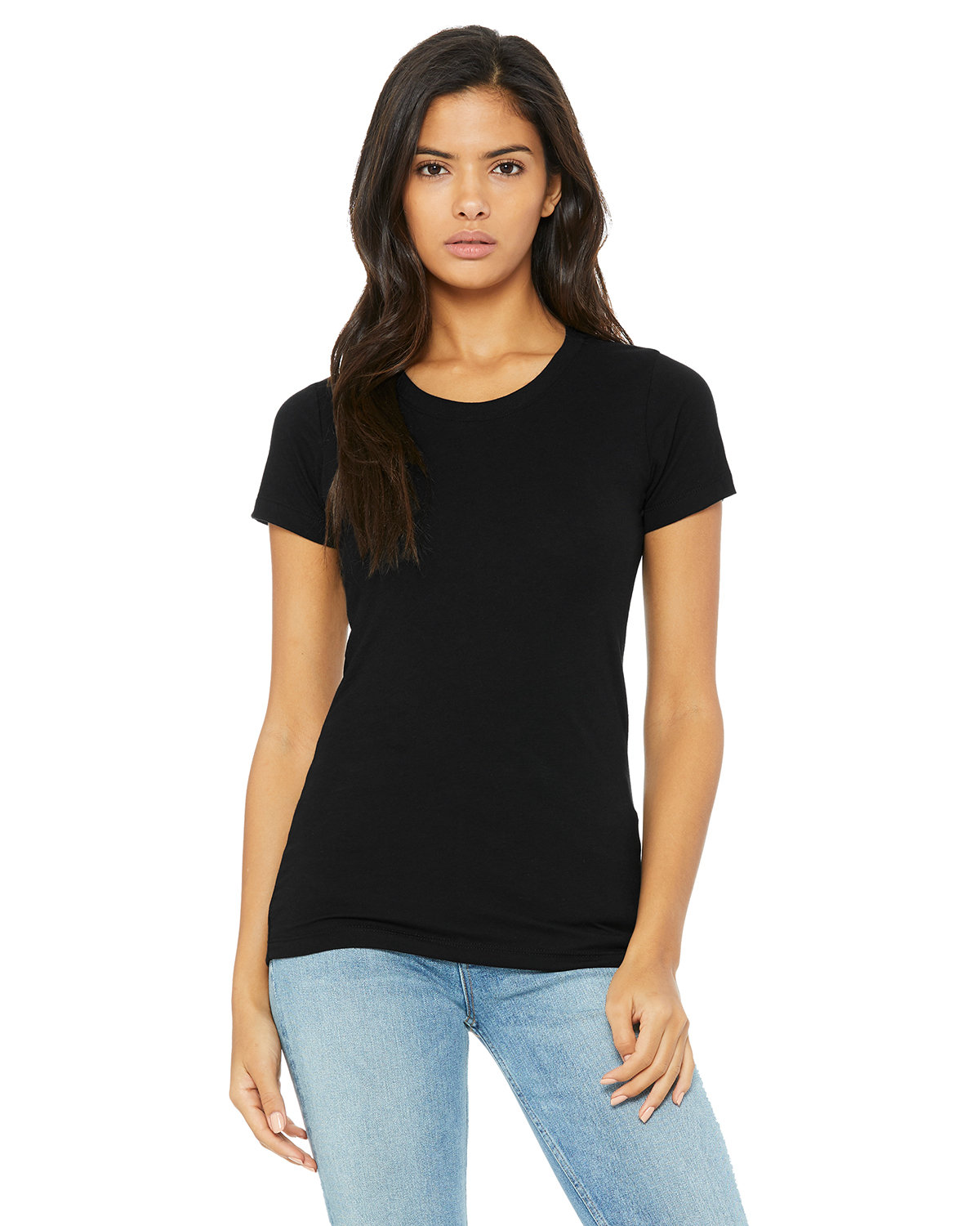Bella + Canvas Ladies' Triblend Short-Sleeve T-Shirt SOLID BLK TRBLND 