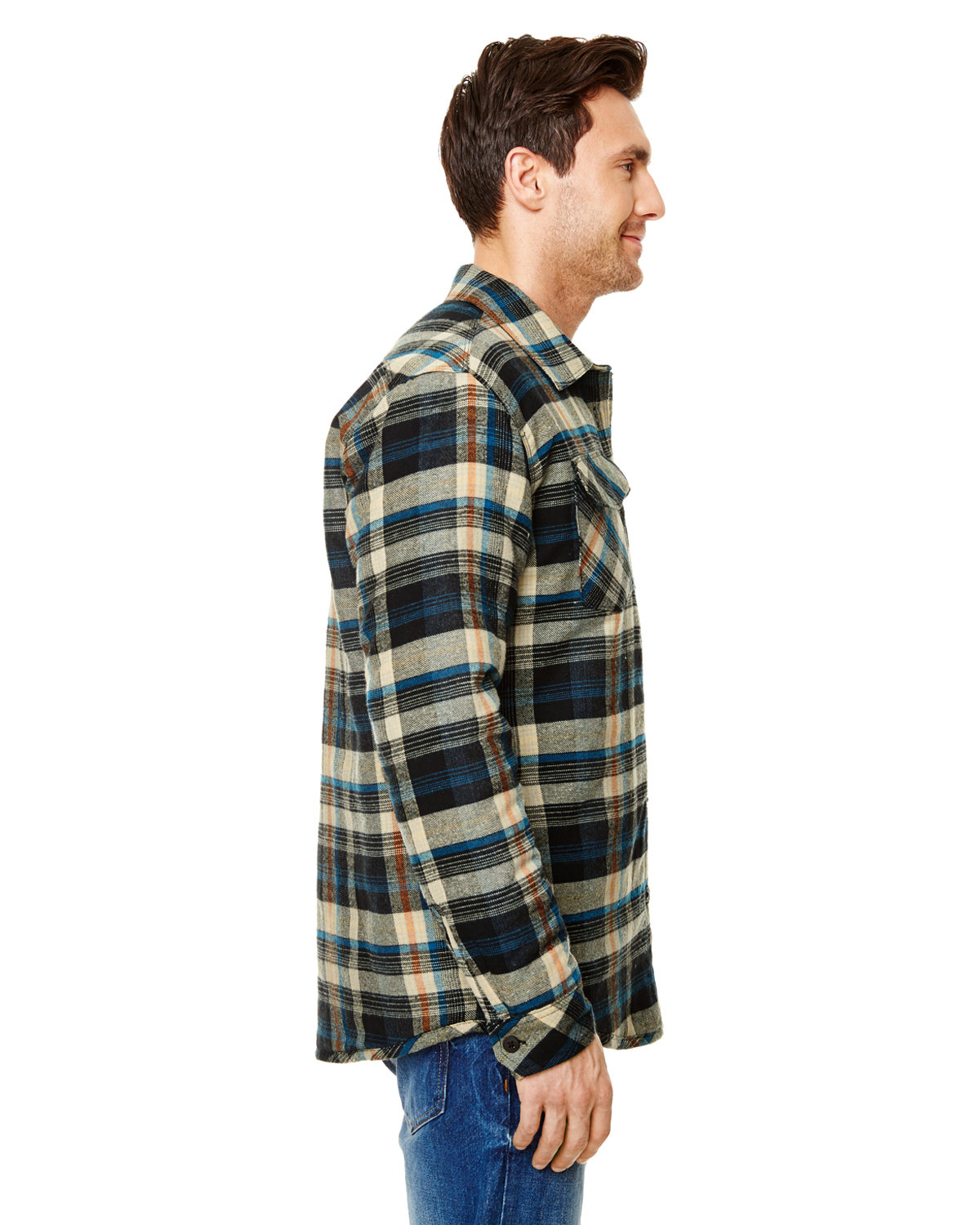Burnside Adult Quilted Flannel Jacket | alphabroder