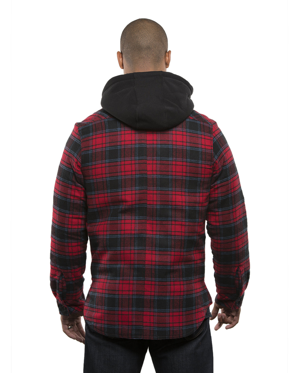 Burnside Men's Hooded Flannel Jacket | alphabroder
