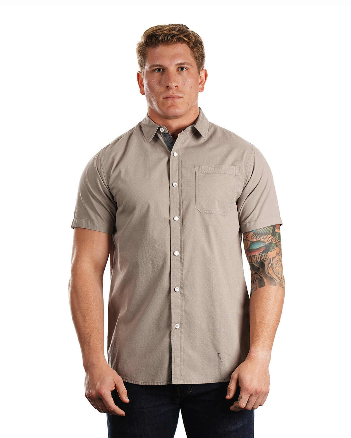 Burnside Men's Peached Poplin Short Sleeve Woven Shirt | alphabroder