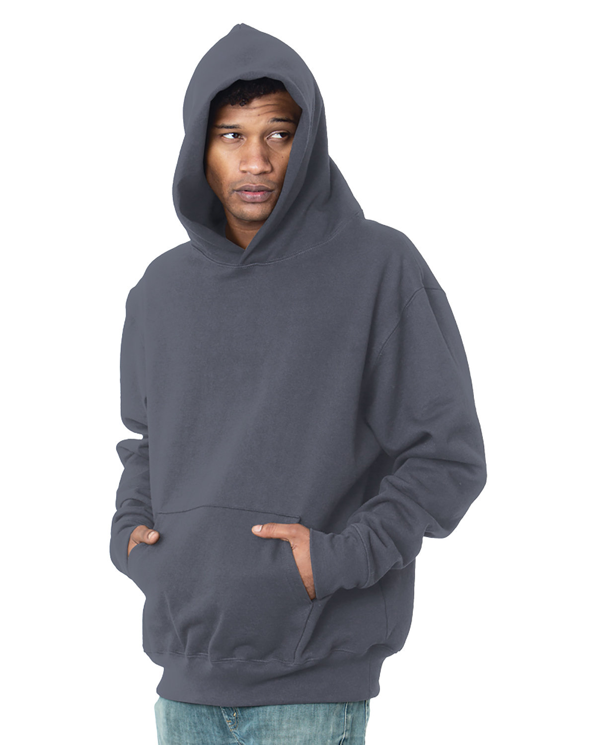 Bayside Adult Super Heavy Hooded Sweatshirt | alphabroder