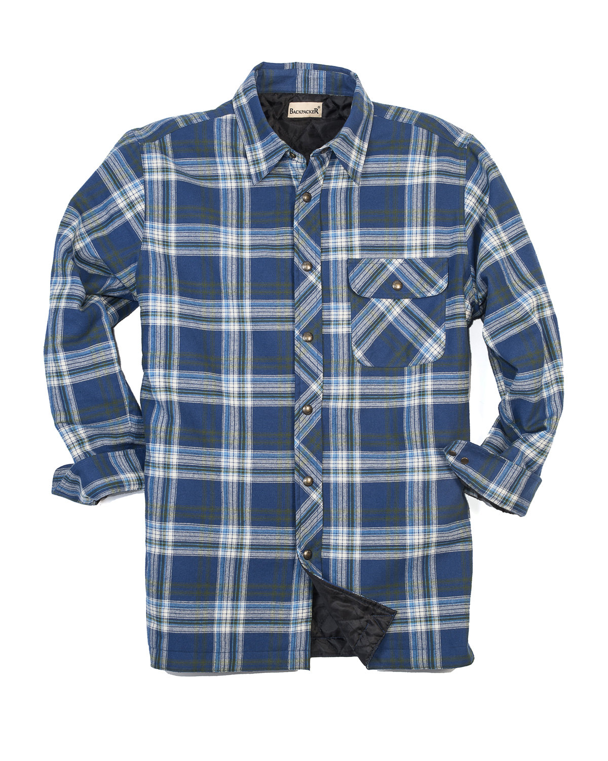 Backpacker Men's Tall Flannel Shirt Jacket with Quilt Lining | alphabroder