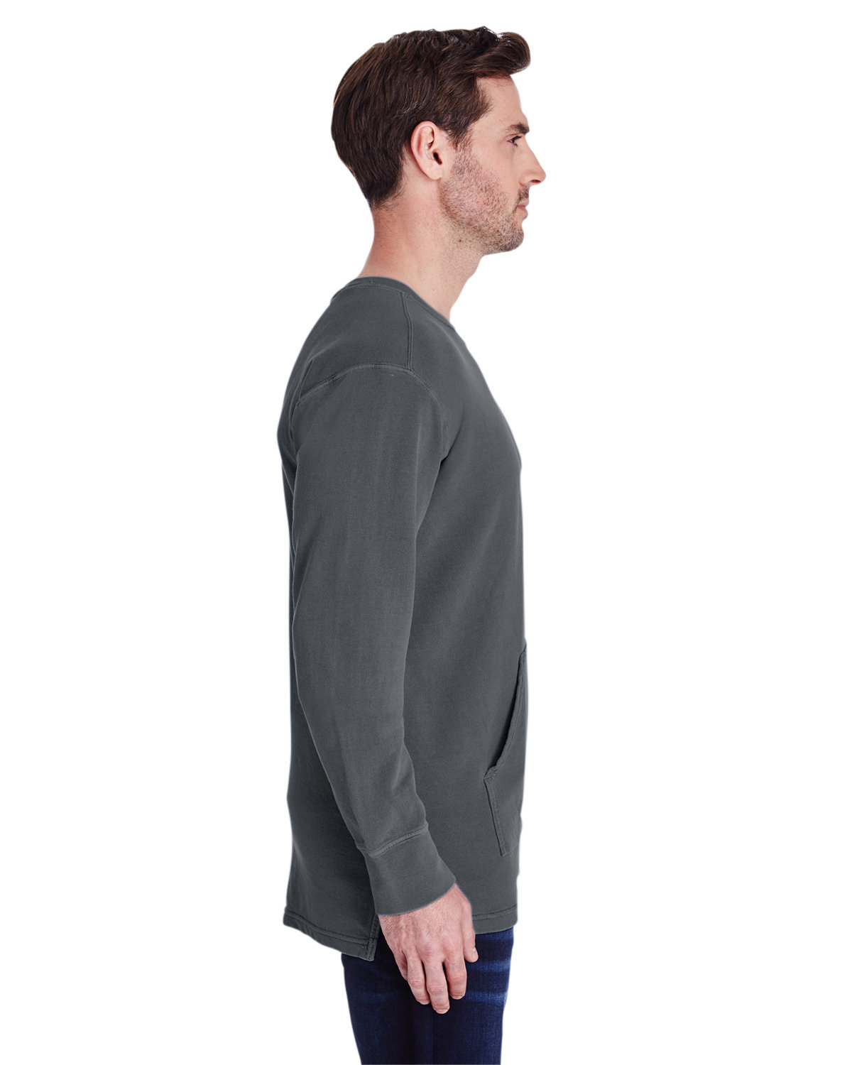 Comfort Colors Adult French Terry Crew With Pocket | alphabroder