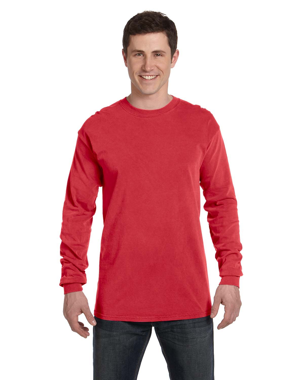 Comfort Colors Adult Heavyweight Long-Sleeve T-Shirt RED 