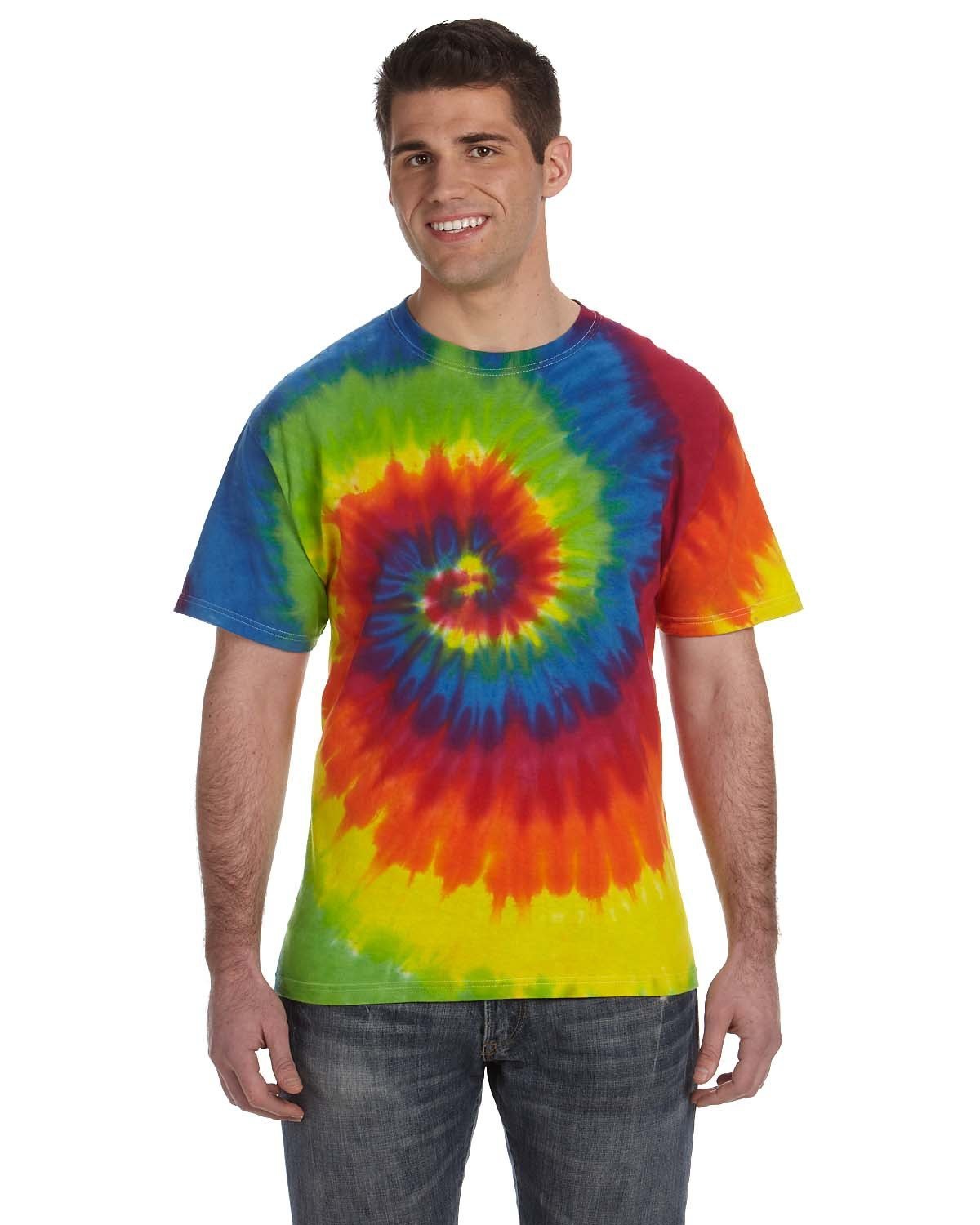 Be Kind Tie Dye Tee - Rainbow Mint Black