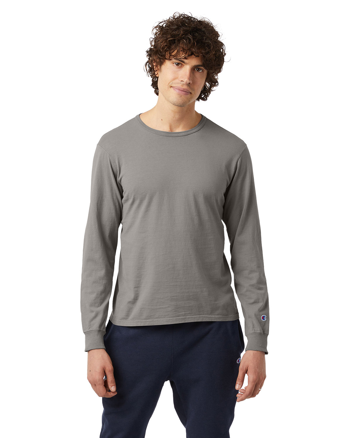 Champion Unisex Long-Sleeve Garment Dyed T-Shirt | alphabroder