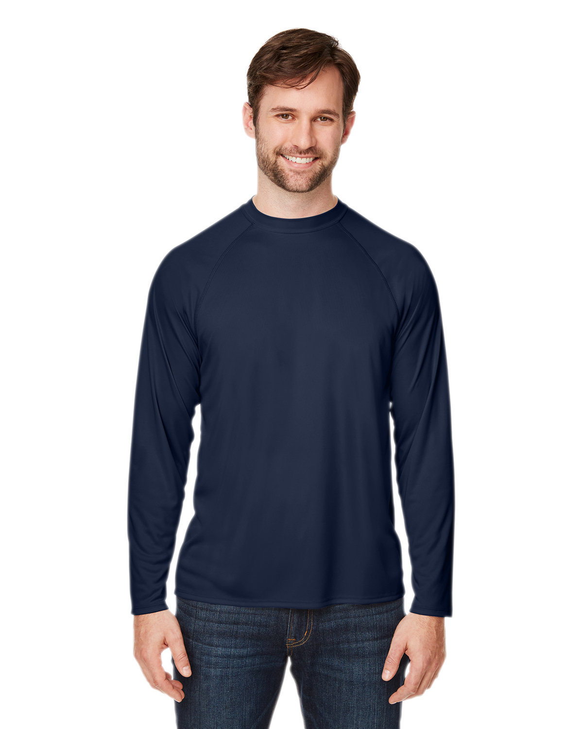 Core 365 Unisex Ultra UVP™ Long-Sleeve Raglan T-Shirt CLASSIC NAVY 
