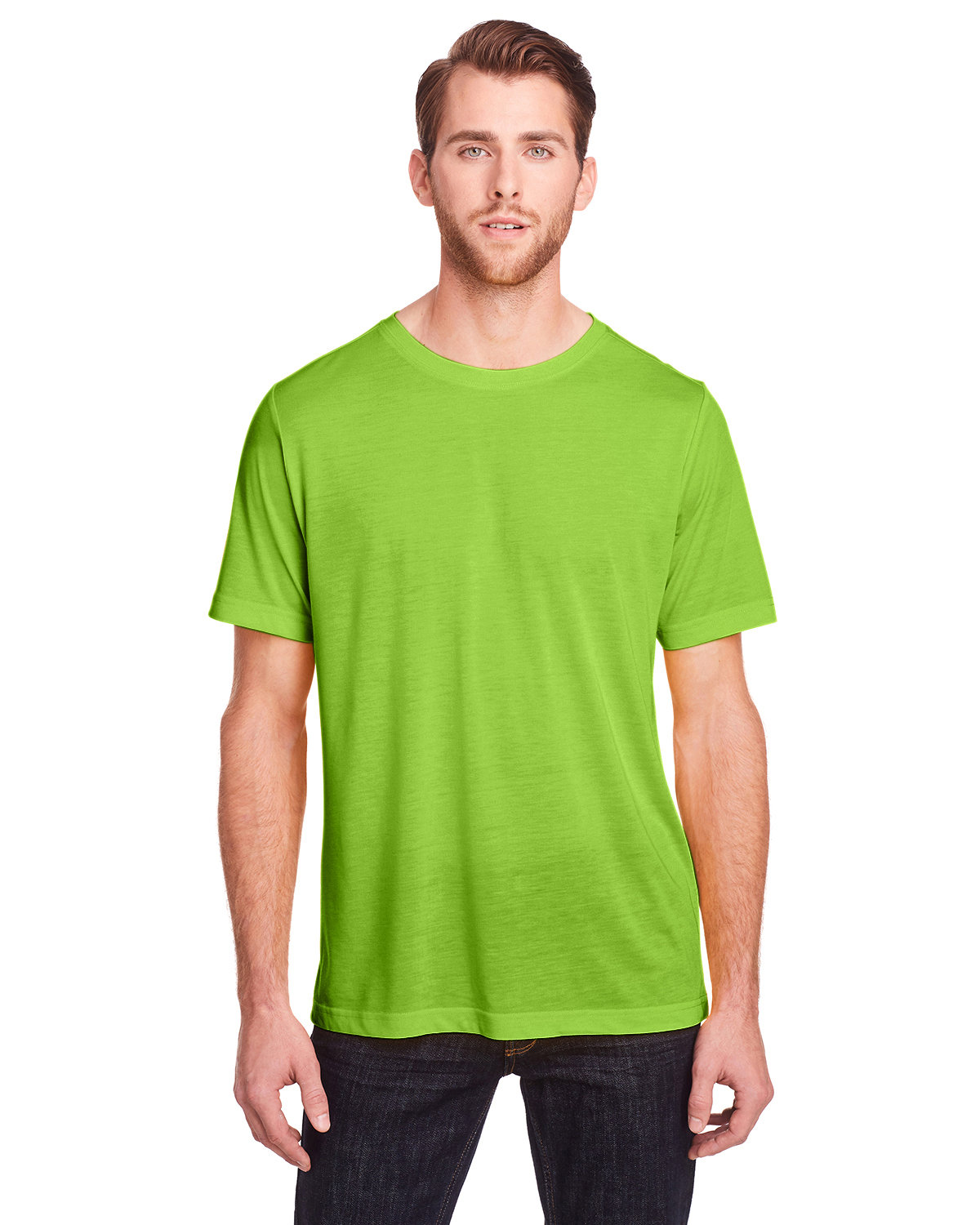 Core 365 Adult Fusion ChromaSoft Performance T-Shirt ACID GREEN 
