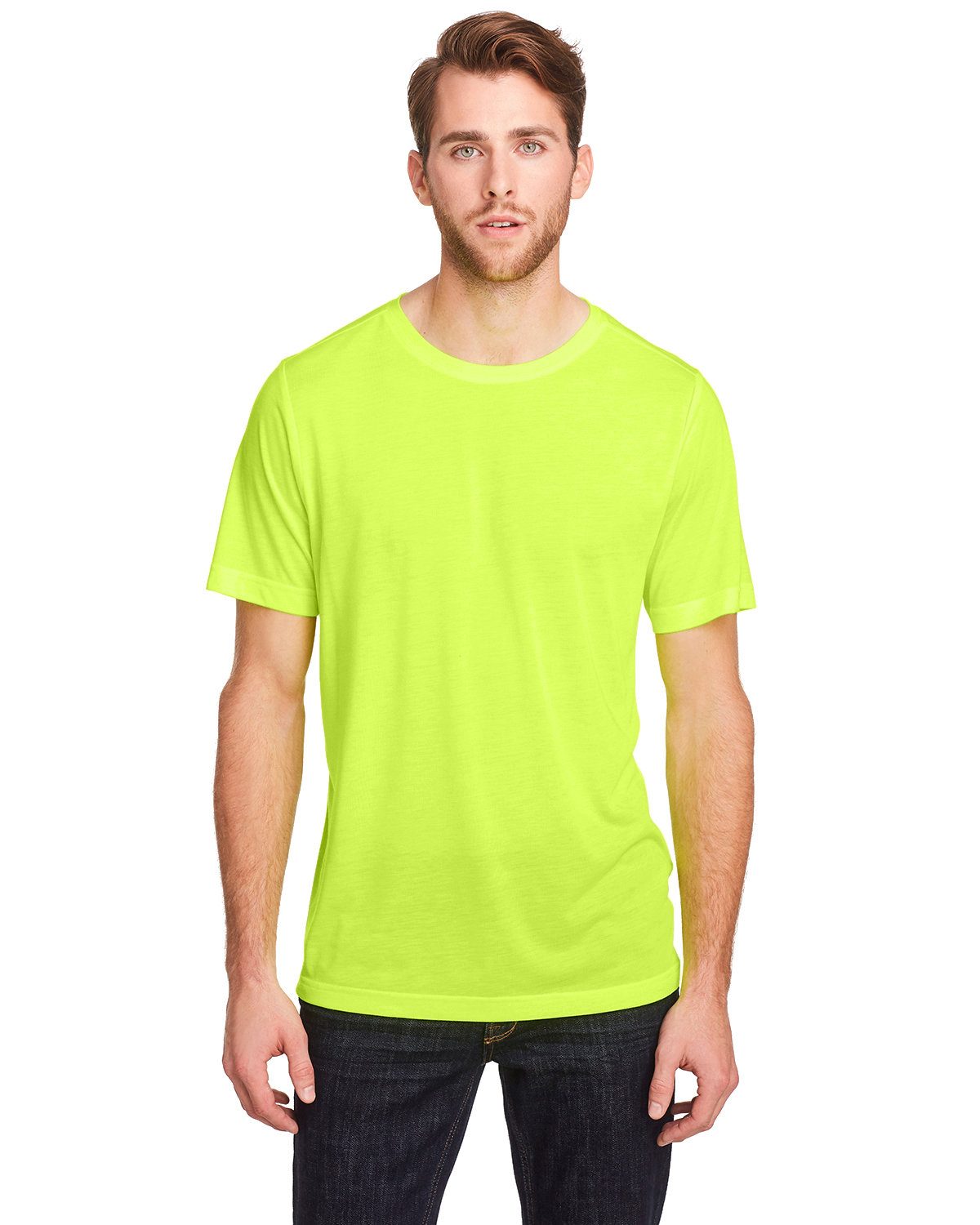 CORE365 Adult Fusion ChromaSoft Performance T-Shirt SAFETY YELLOW 