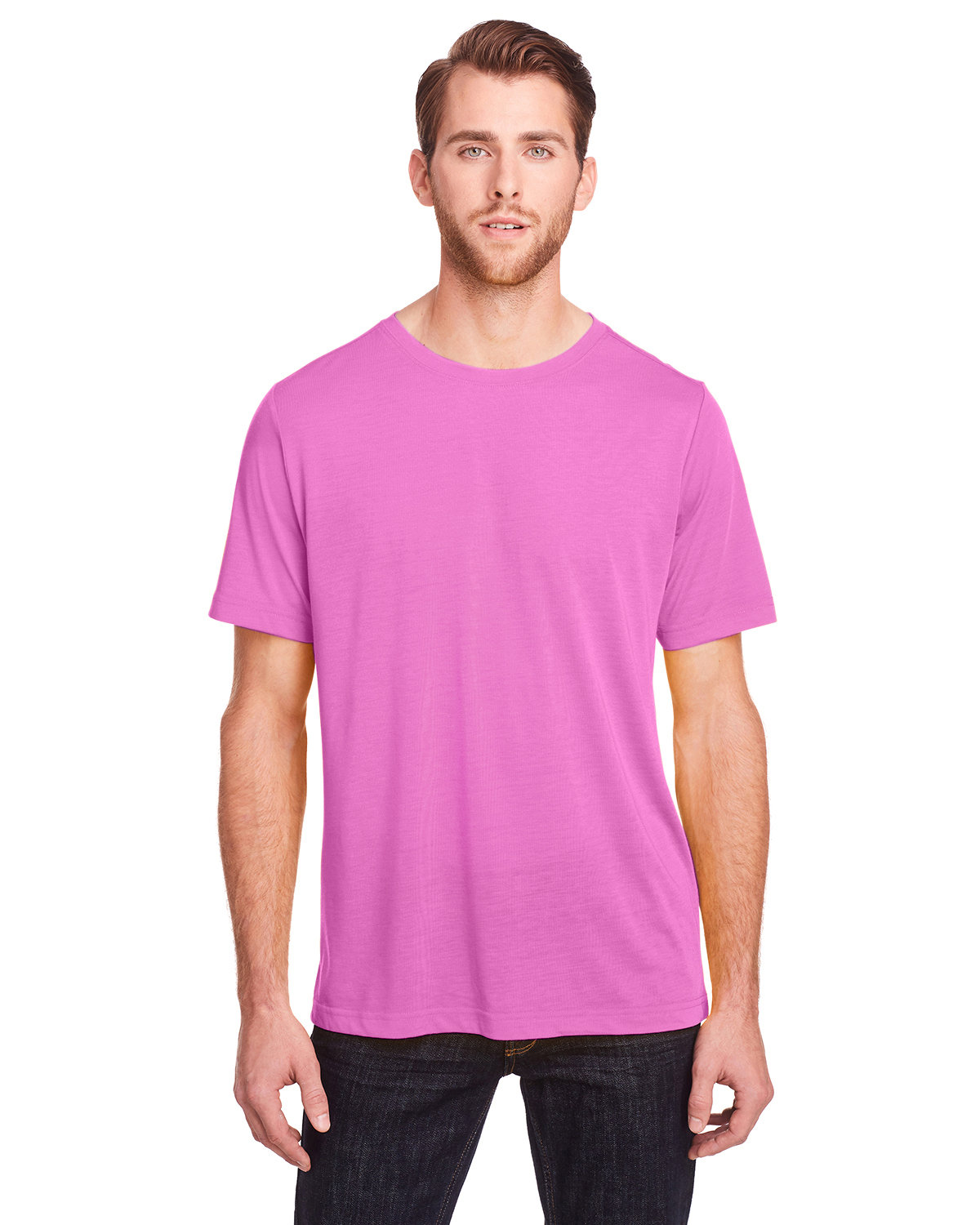 CORE365 Adult Fusion ChromaSoft Performance T-Shirt CHARITY PINK 