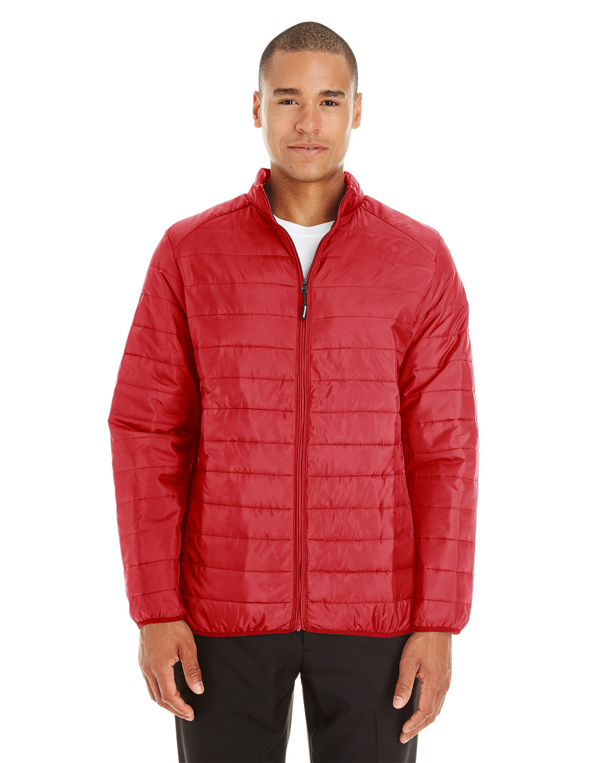 Core 365 Men's Prevail Packable Puffer Jacket CLASSIC RED 