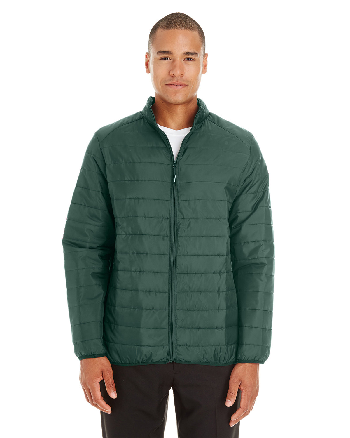 Core 365 Men's Prevail Packable Puffer Jacket FOREST 