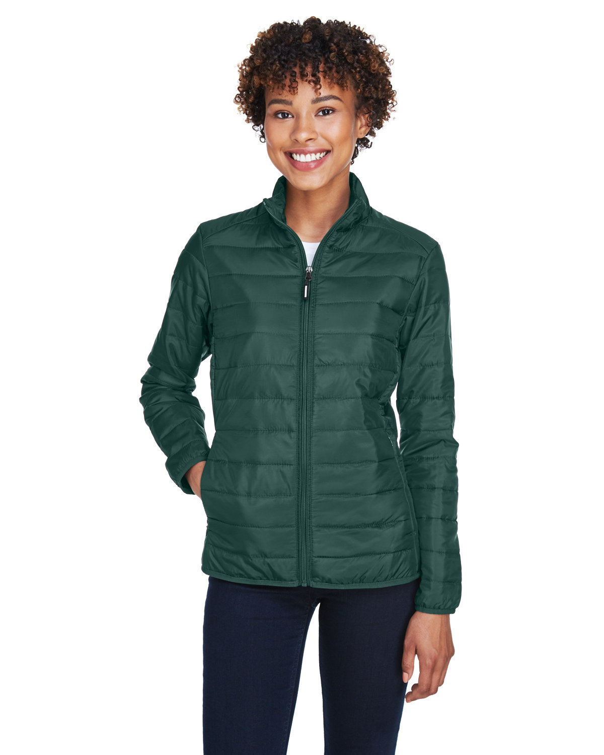 Core 365 Ladies' Prevail Packable Puffer Jacket FOREST 