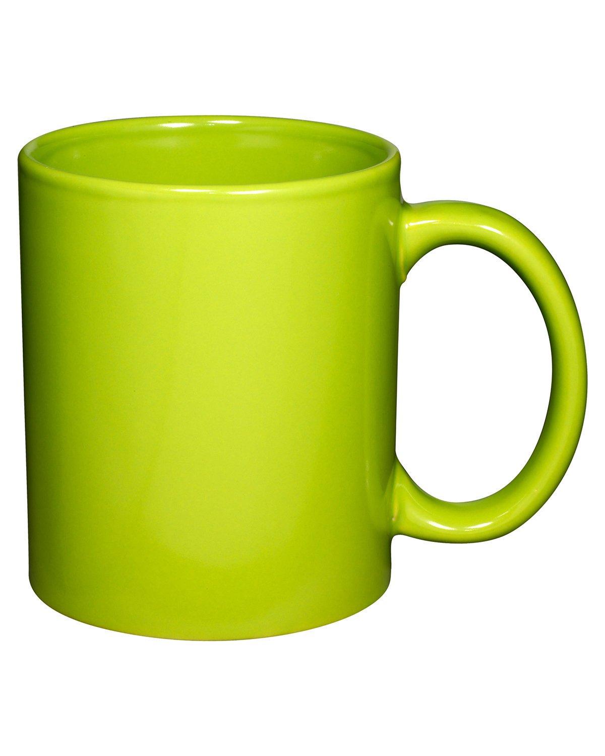 Prime Line 11oz Basic C Handle Ceramic Mug lime green 