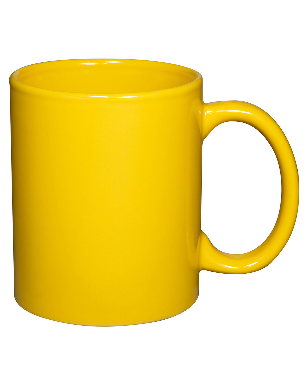 Prime Line 11oz Basic C Handle Ceramic Mug yellow 