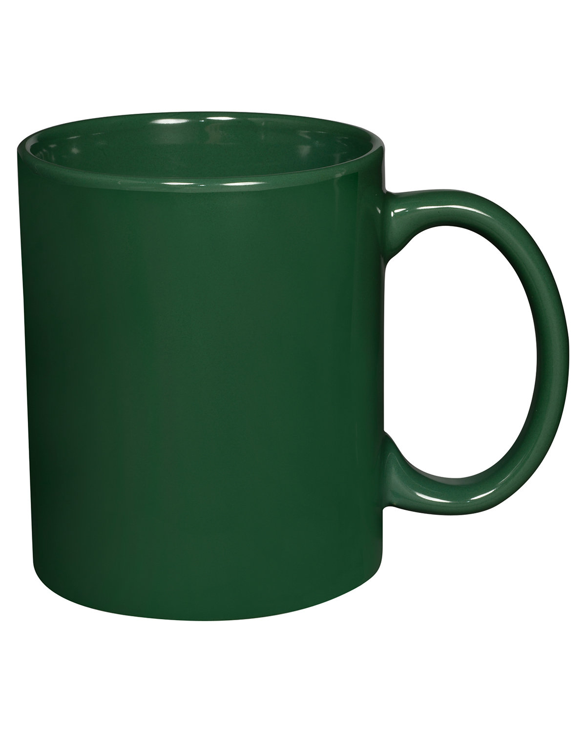 Prime Line 11oz Basic C Handle Ceramic Mug hunter green 