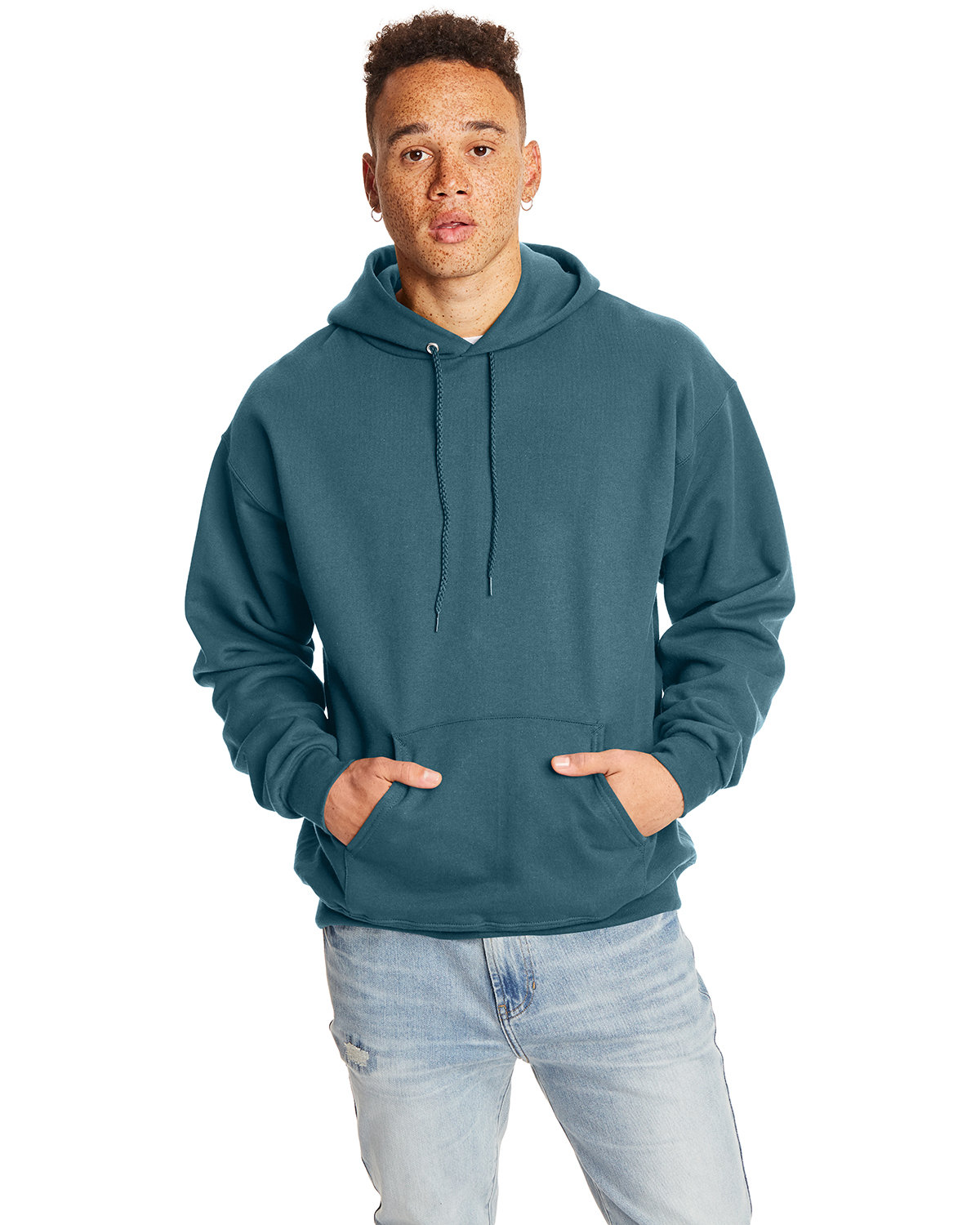 Hanes Adult 9.7 oz. Ultimate Cotton® 90/10 Pullover Hooded Sweatshirt CACTUS 