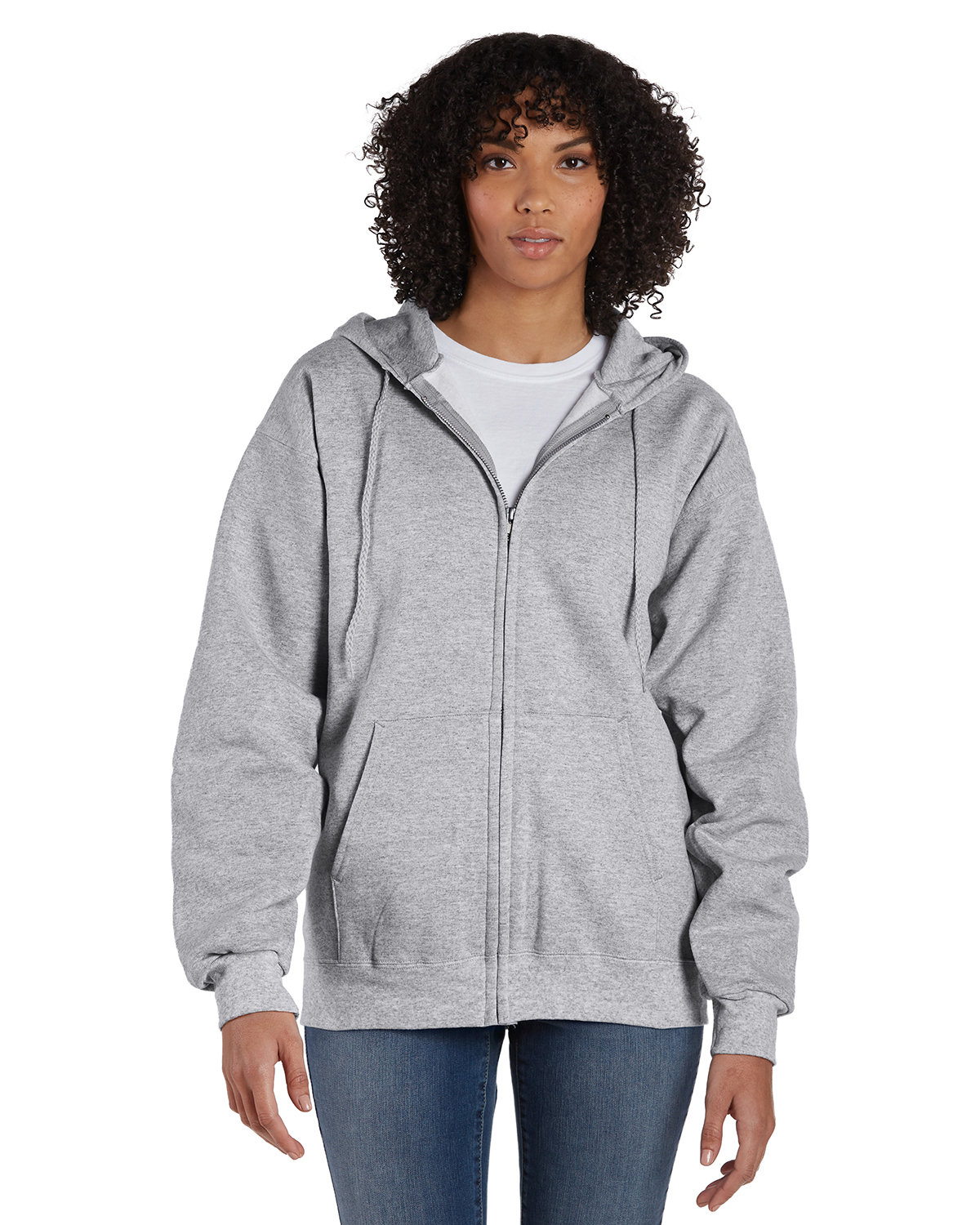 Hanes Adult Ultimate Cotton® 90/10 Full-Zip Hooded Sweatshirt | alphabroder