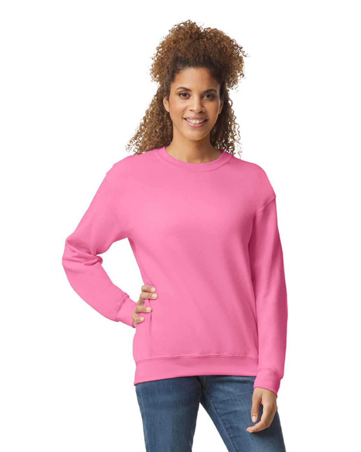Gildan Adult Heavy Blend™ Adult 8 oz., 50/50 Fleece Crew safety pink 
