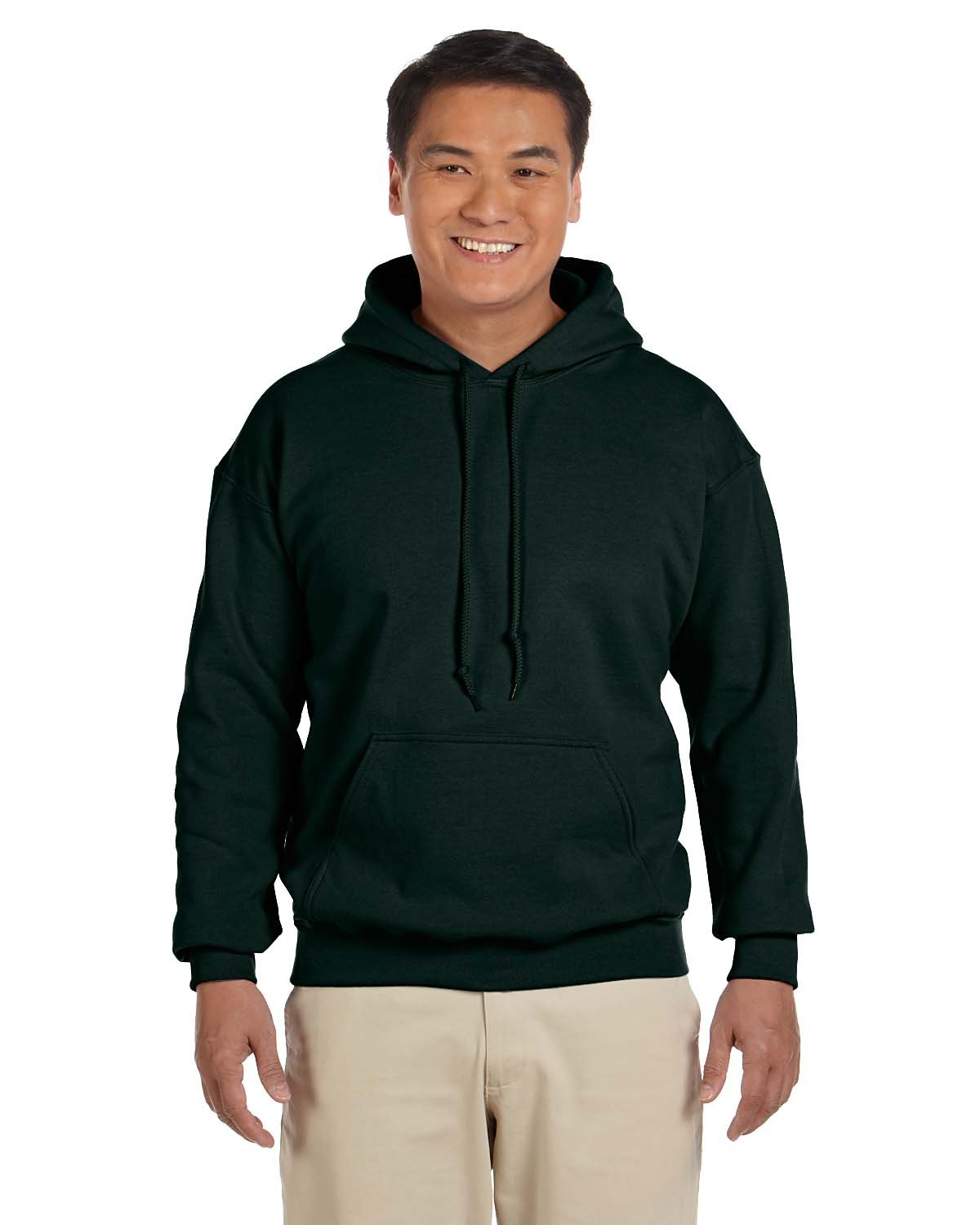 Gildan Adult Heavy Blend™ 8 oz., 50/50 Hooded Sweatshirt FOREST GREEN 