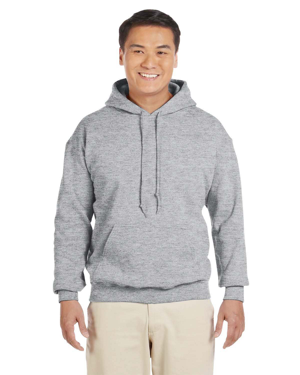 Gildan Adult Heavy Blend™ 50/50 Hooded Sweatshirt SPORT GREY 