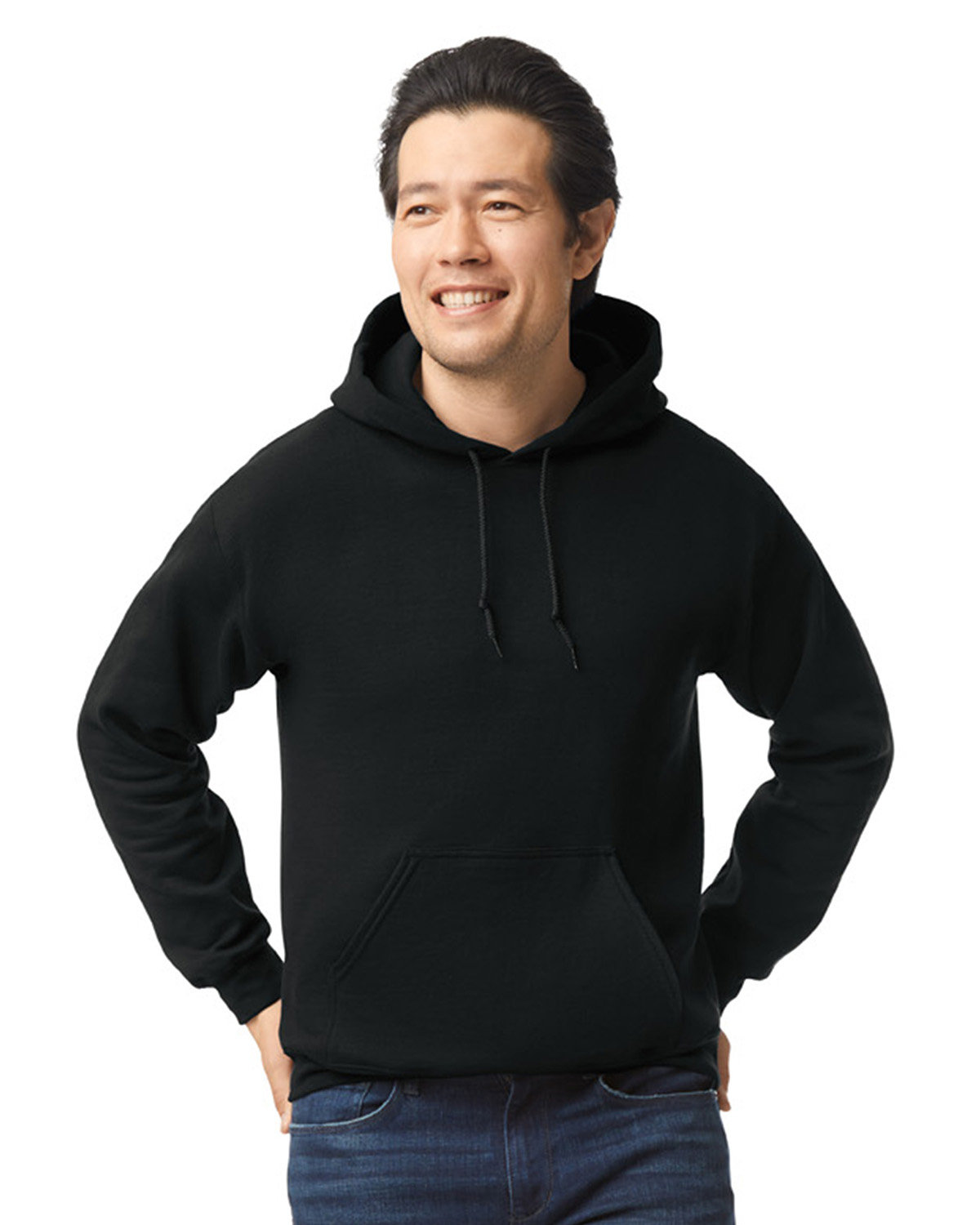 Gildan Adult Heavy Blend™ 50/50 Hooded Sweatshirt BLACK 