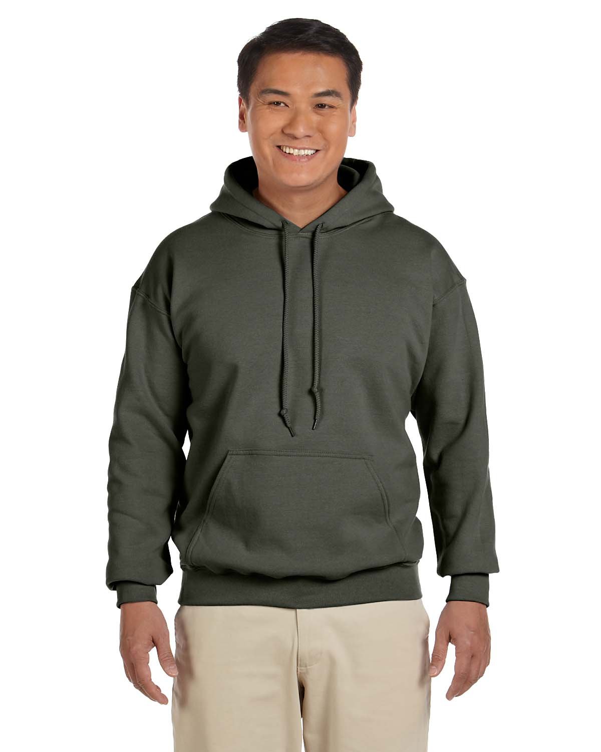 Gildan Adult Heavy Blend™ 8 oz., 50/50 Hooded Sweatshirt military green 