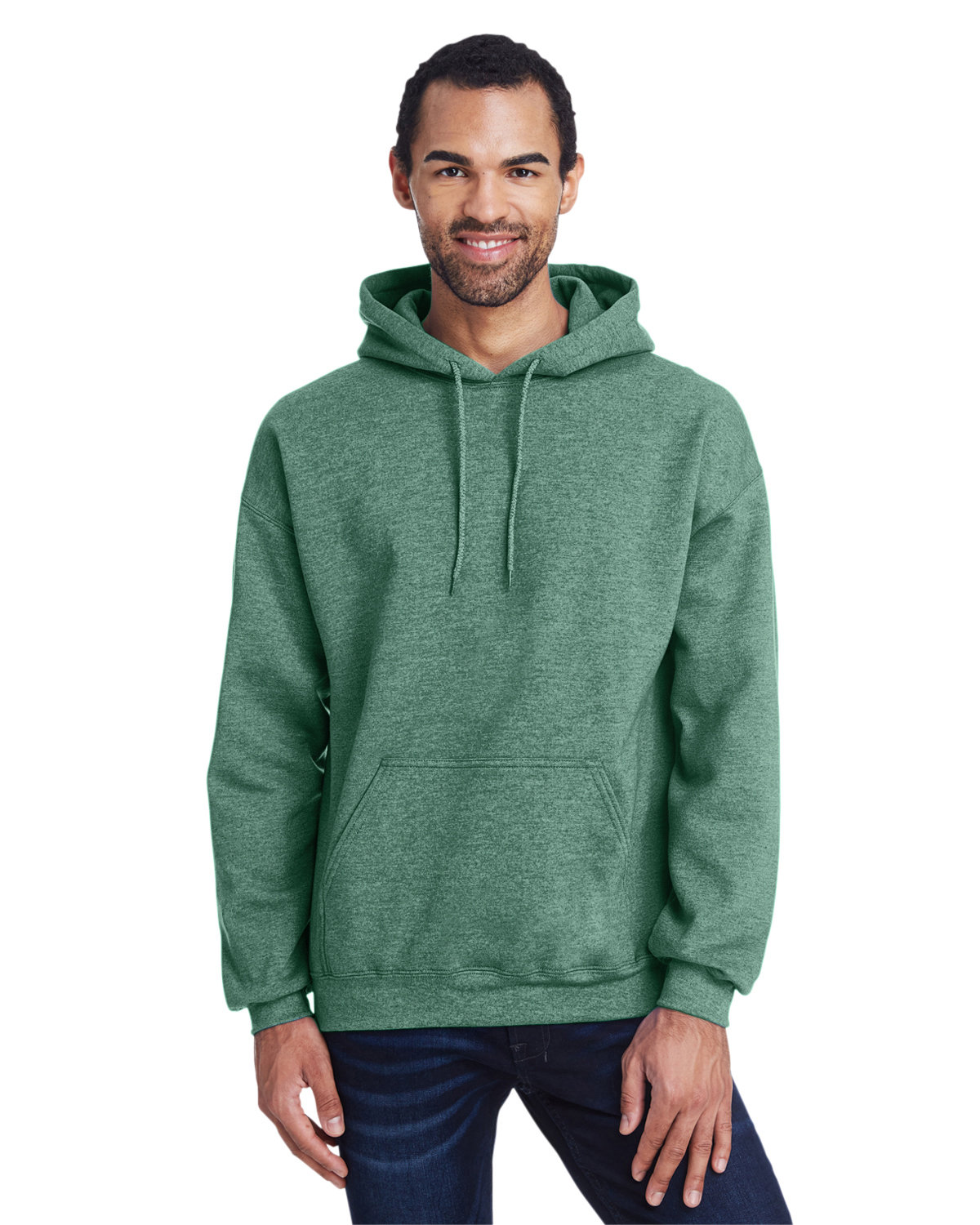 Gildan Adult Heavy Blend™ 8 oz., 50/50 Hooded Sweatshirt hth sp drk green 
