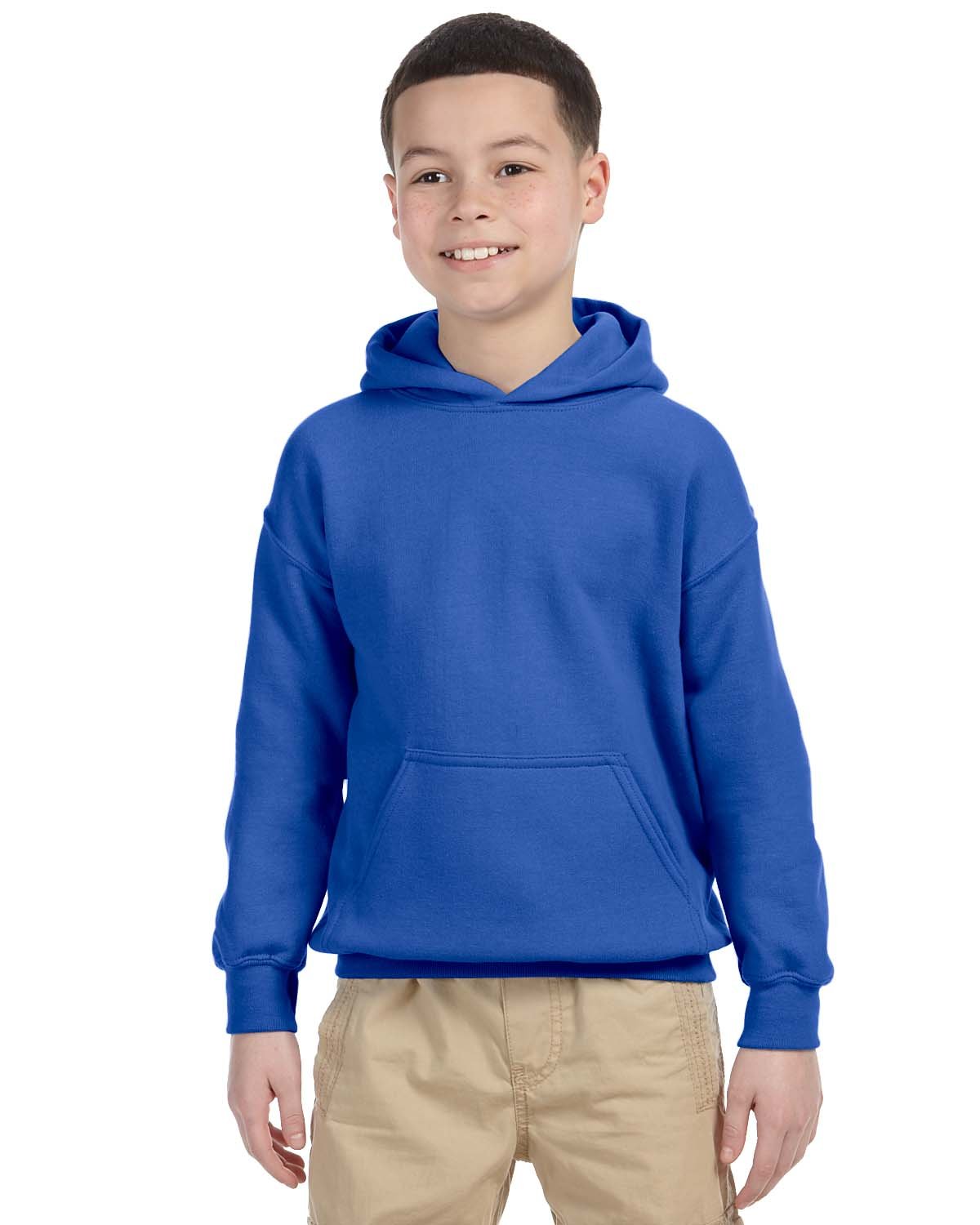 Gildan Youth Heavy Blend™ 8 oz., 50/50 Hooded Sweatshirt ROYAL 
