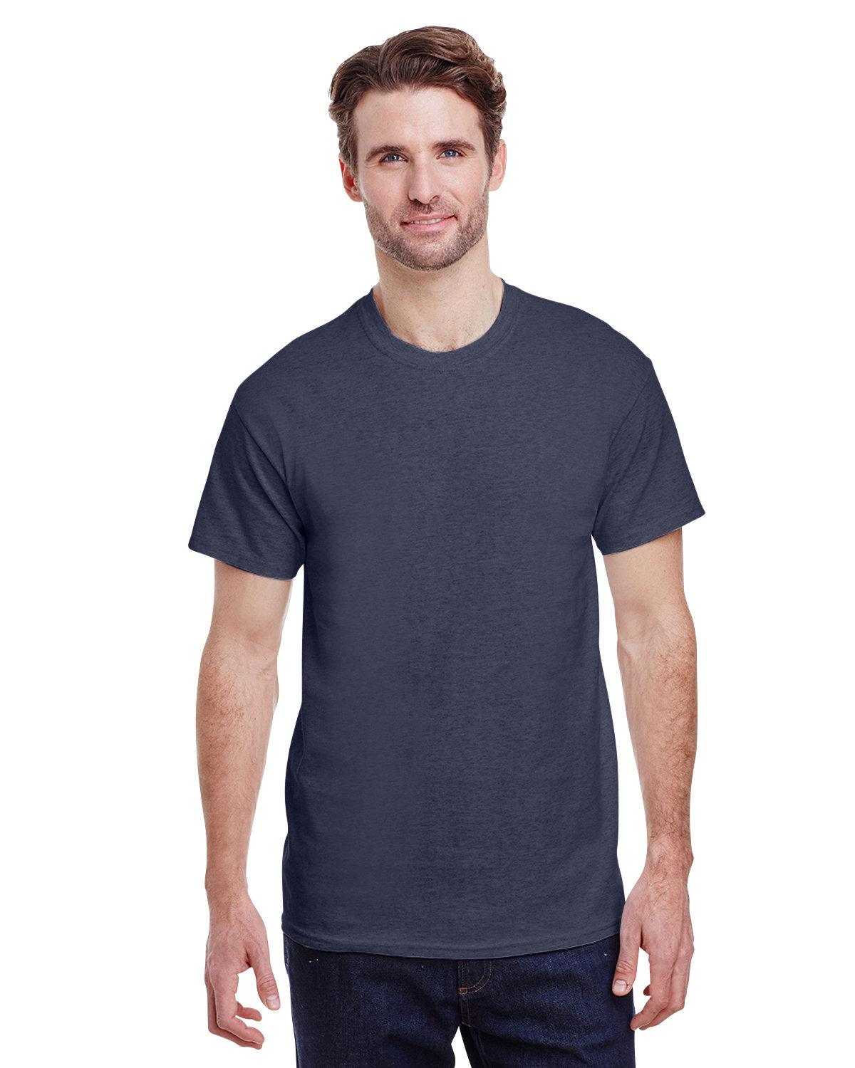Gildan Adult Ultra Cotton® T-Shirt heather navy 