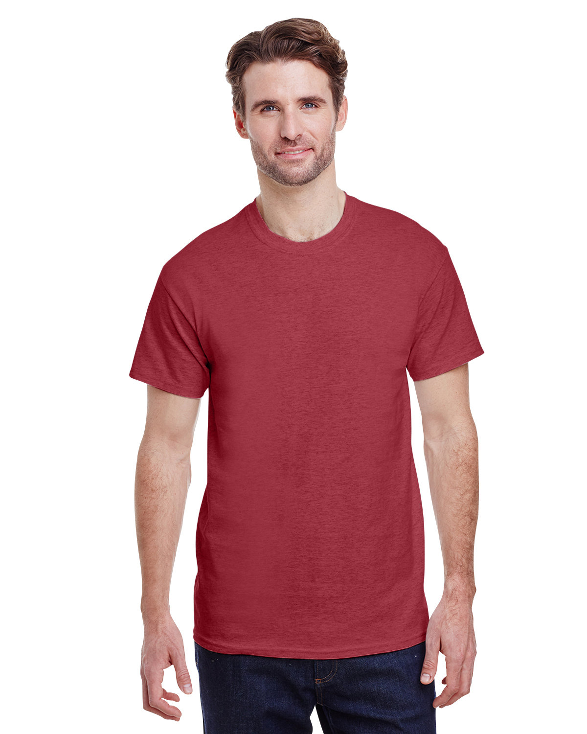 Gildan Adult Ultra Cotton® T-Shirt heather cardinal 