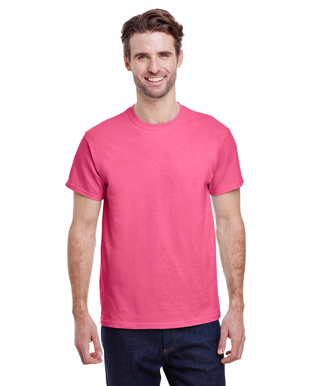 Gildan Adult Ultra Cotton® T-Shirt safety pink 