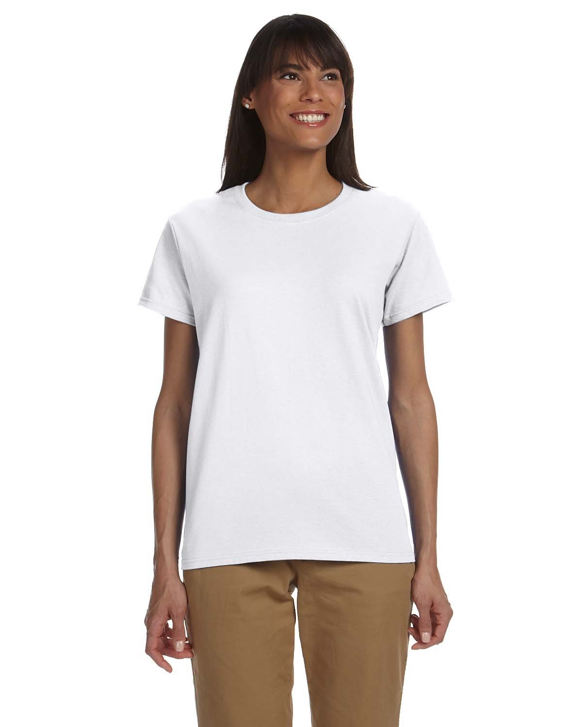 Gildan Ladies' Ultra Cotton® T-Shirt WHITE 