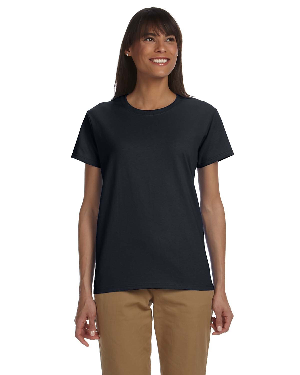 Gildan Ladies' Ultra Cotton® T-Shirt BLACK 