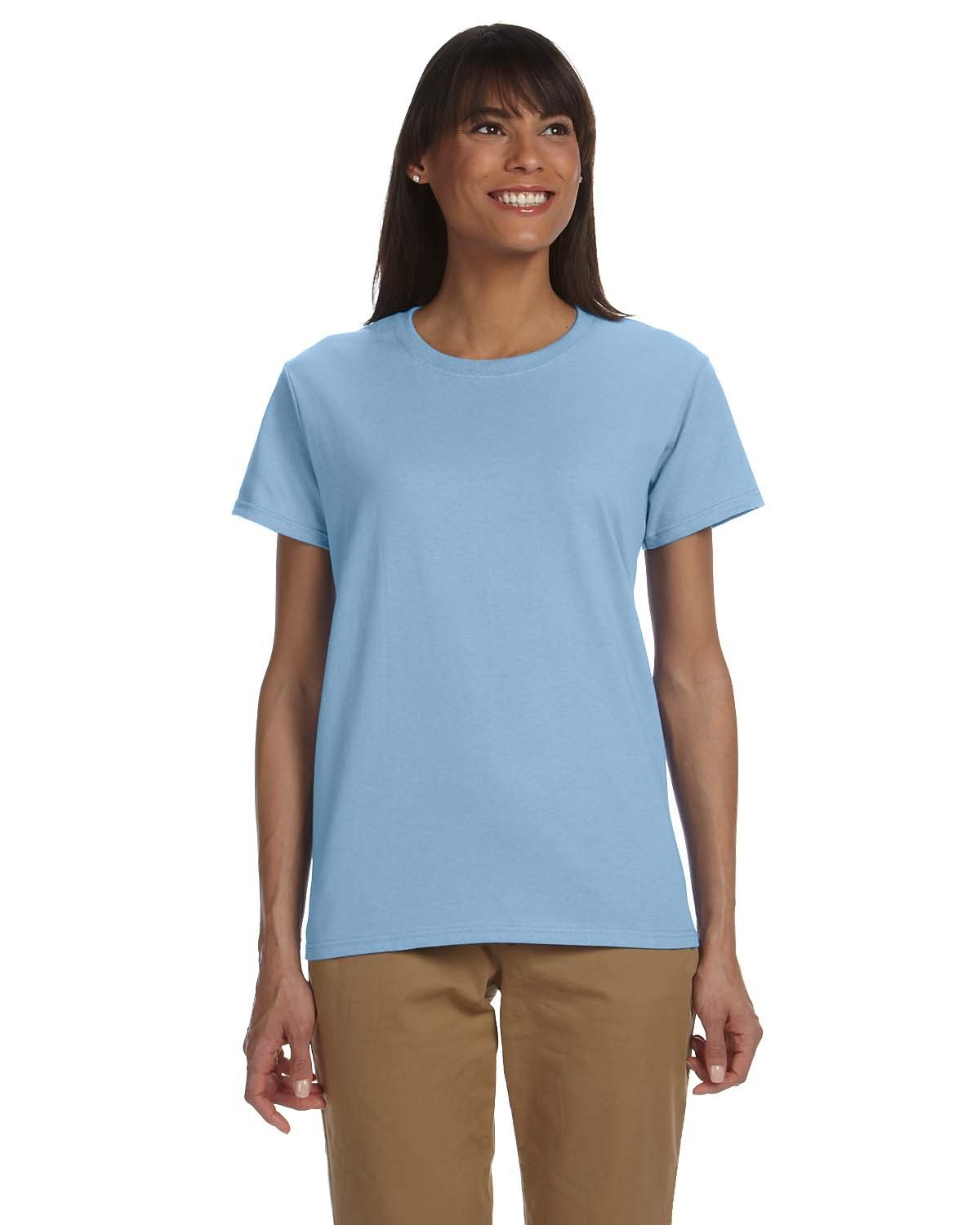 Gildan Ladies' Ultra Cotton® T-Shirt LIGHT BLUE 