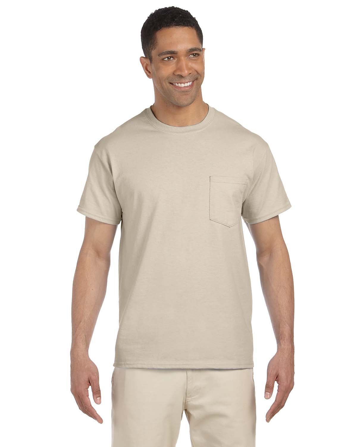 Gildan Adult Ultra Cotton®  Pocket T-Shirt SAND 