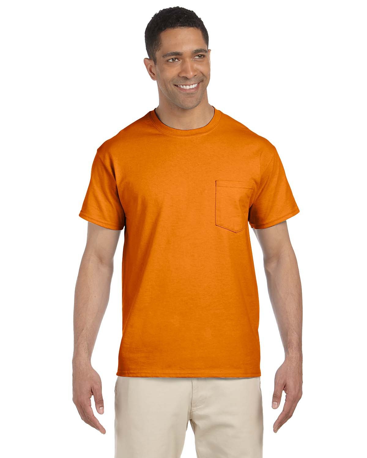 Gildan Adult Ultra Cotton® 6 oz. Pocket T-Shirt S ORANGE 