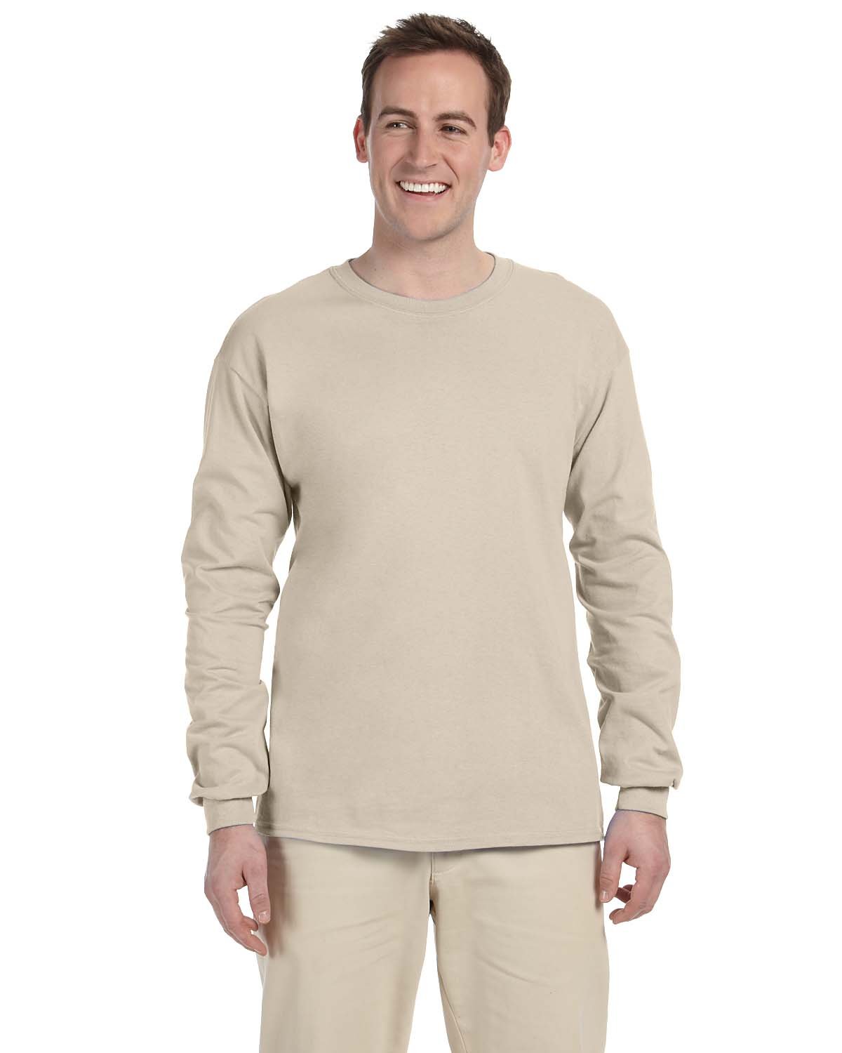 Gildan Adult Ultra Cotton® 6 oz. Long-Sleeve T-Shirt SAND 