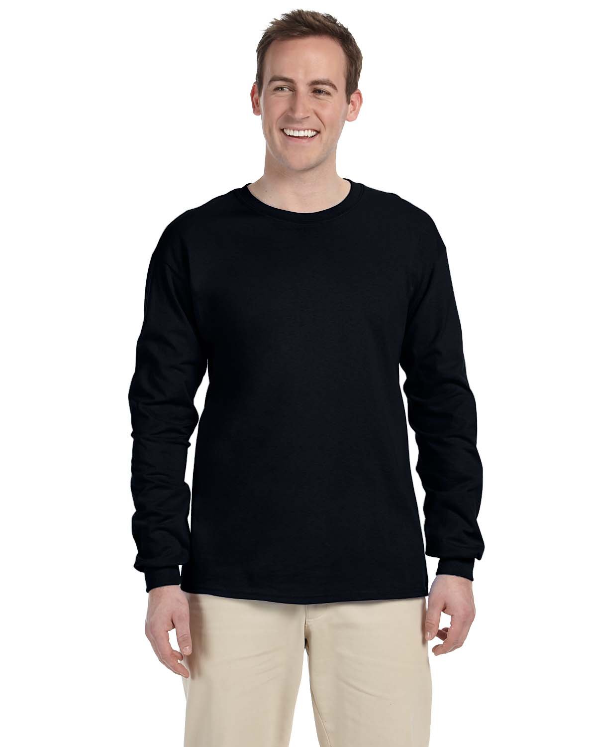Gildan Adult Ultra Cotton®  Long-Sleeve T-Shirt BLACK 