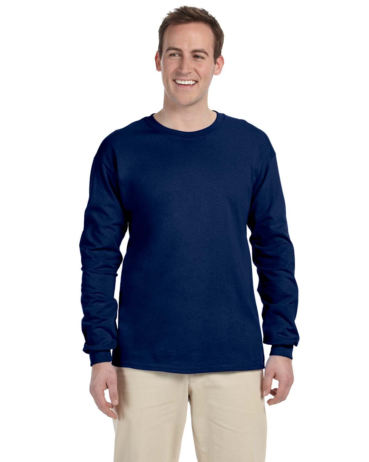 Gildan Adult Ultra Cotton®  Long-Sleeve T-Shirt NAVY 
