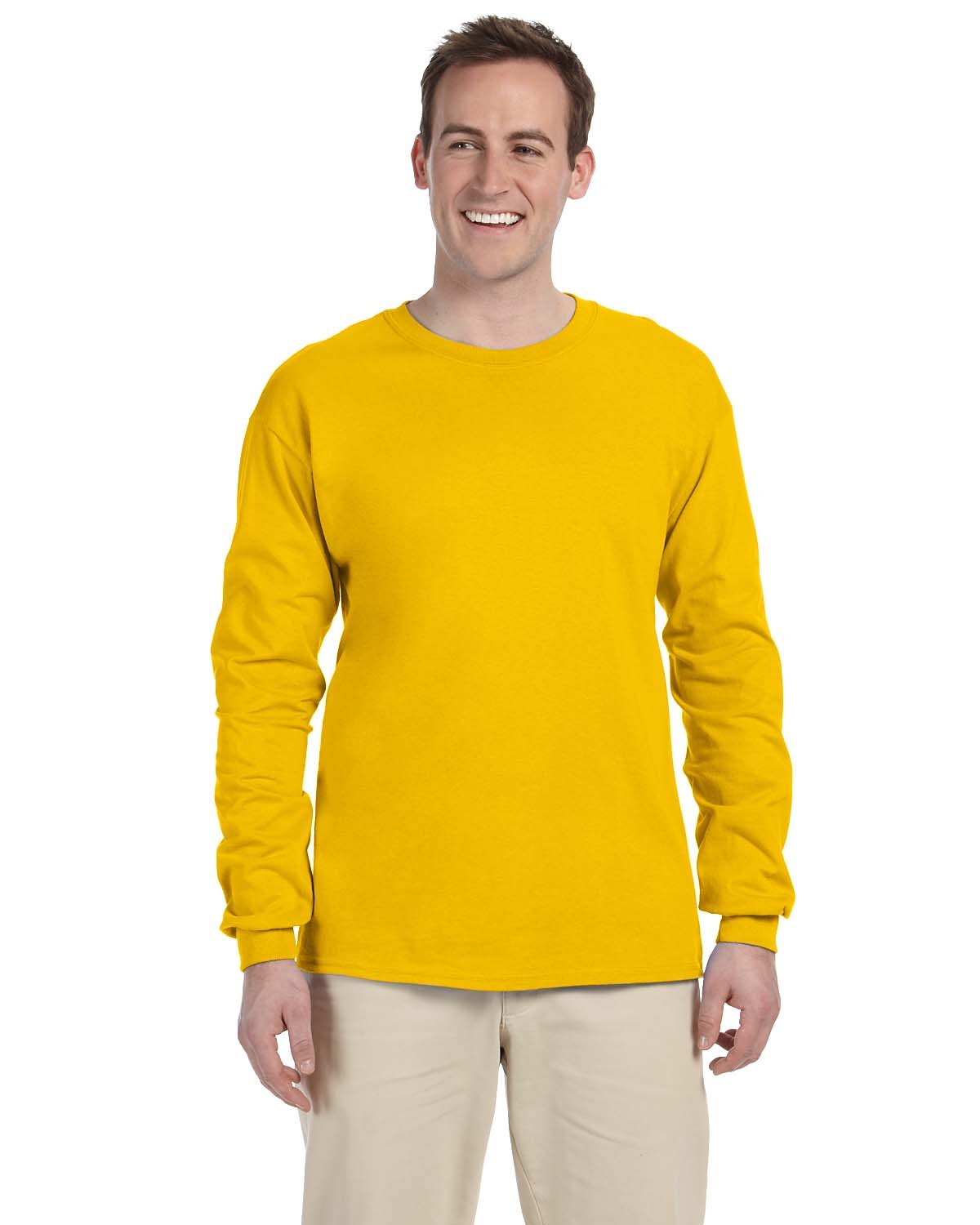 Gildan Adult Ultra Cotton® 6 oz. Long-Sleeve T-Shirt GOLD 