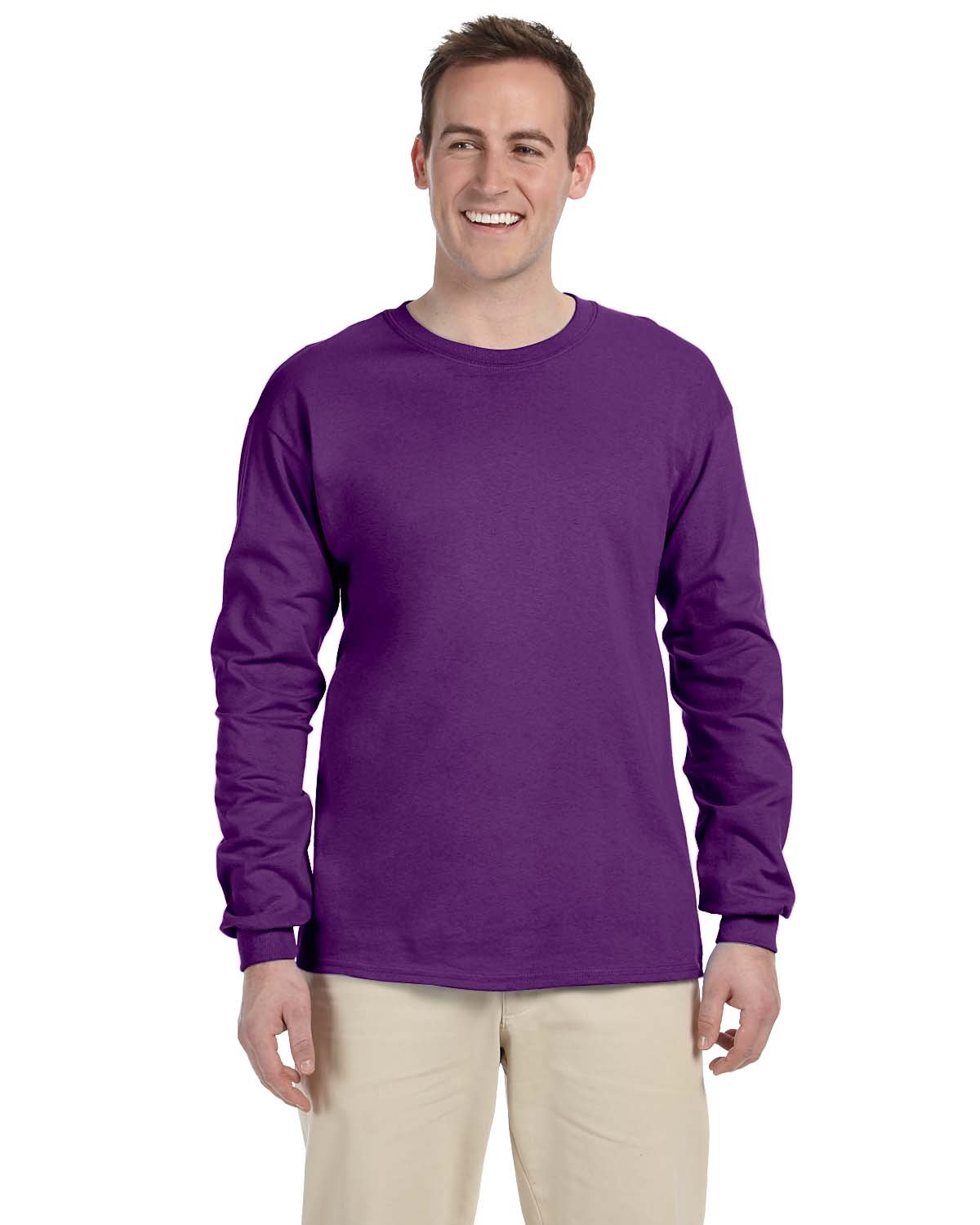 Gildan Adult Ultra Cotton® 6 oz. Long-Sleeve T-Shirt PURPLE 