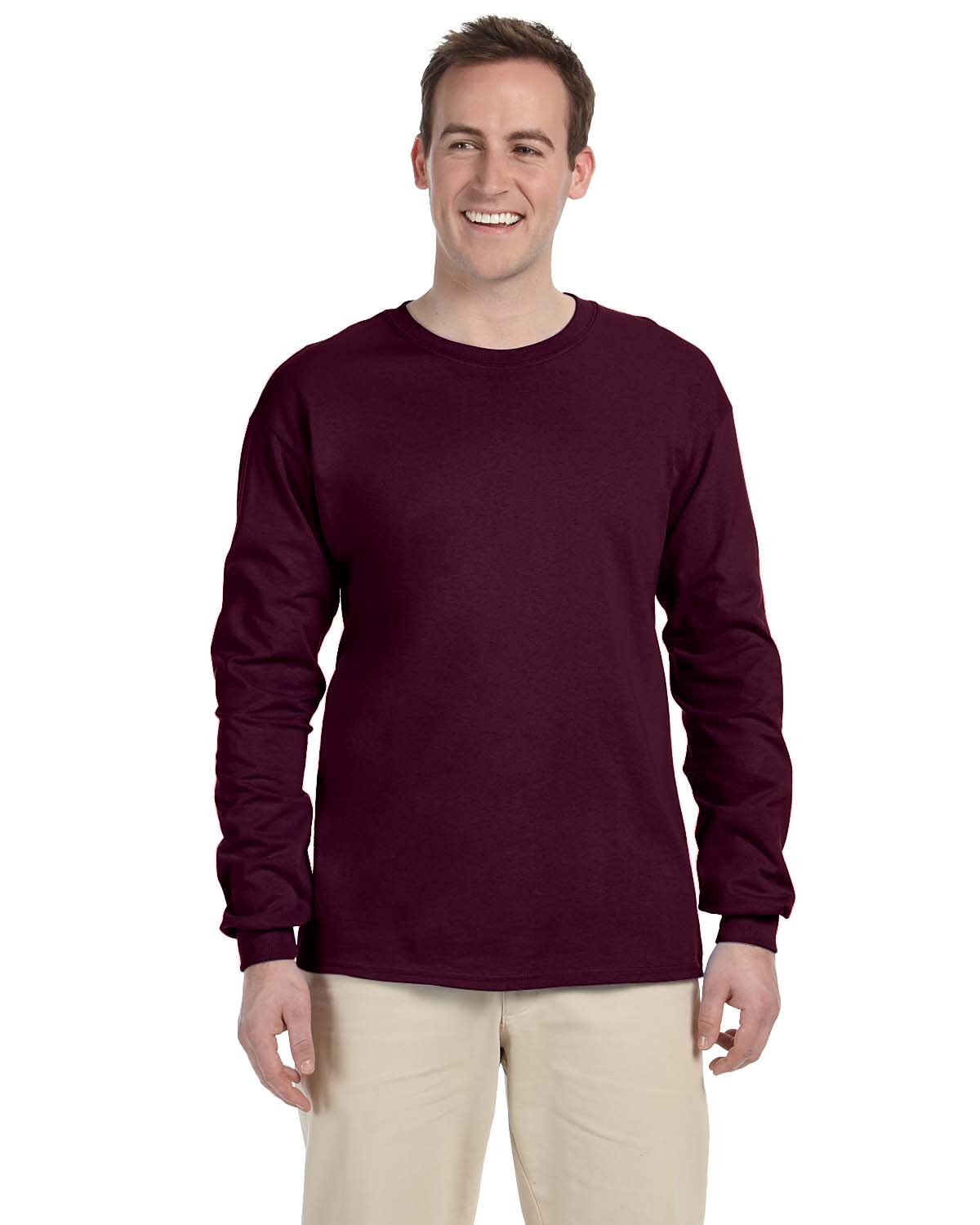 Gildan Adult Ultra Cotton®  Long-Sleeve T-Shirt MAROON 