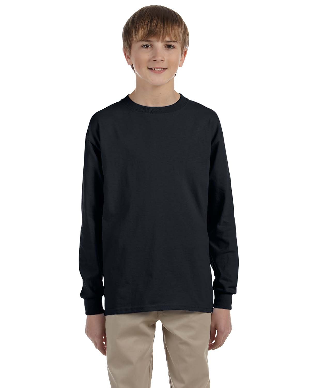 Gildan Youth Ultra Cotton®  Long-Sleeve T-Shirt BLACK 